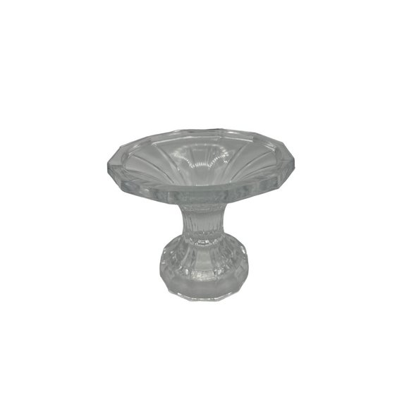 Vintage Mikasa Candle Stick Holder Large Clear Glass - Picture 4 of 5